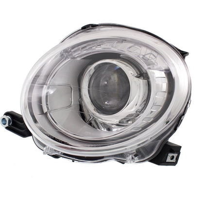 Halogen Headlight Set for Fiat 500 (2012–2019) Left & Right w/ Bulbs Pair