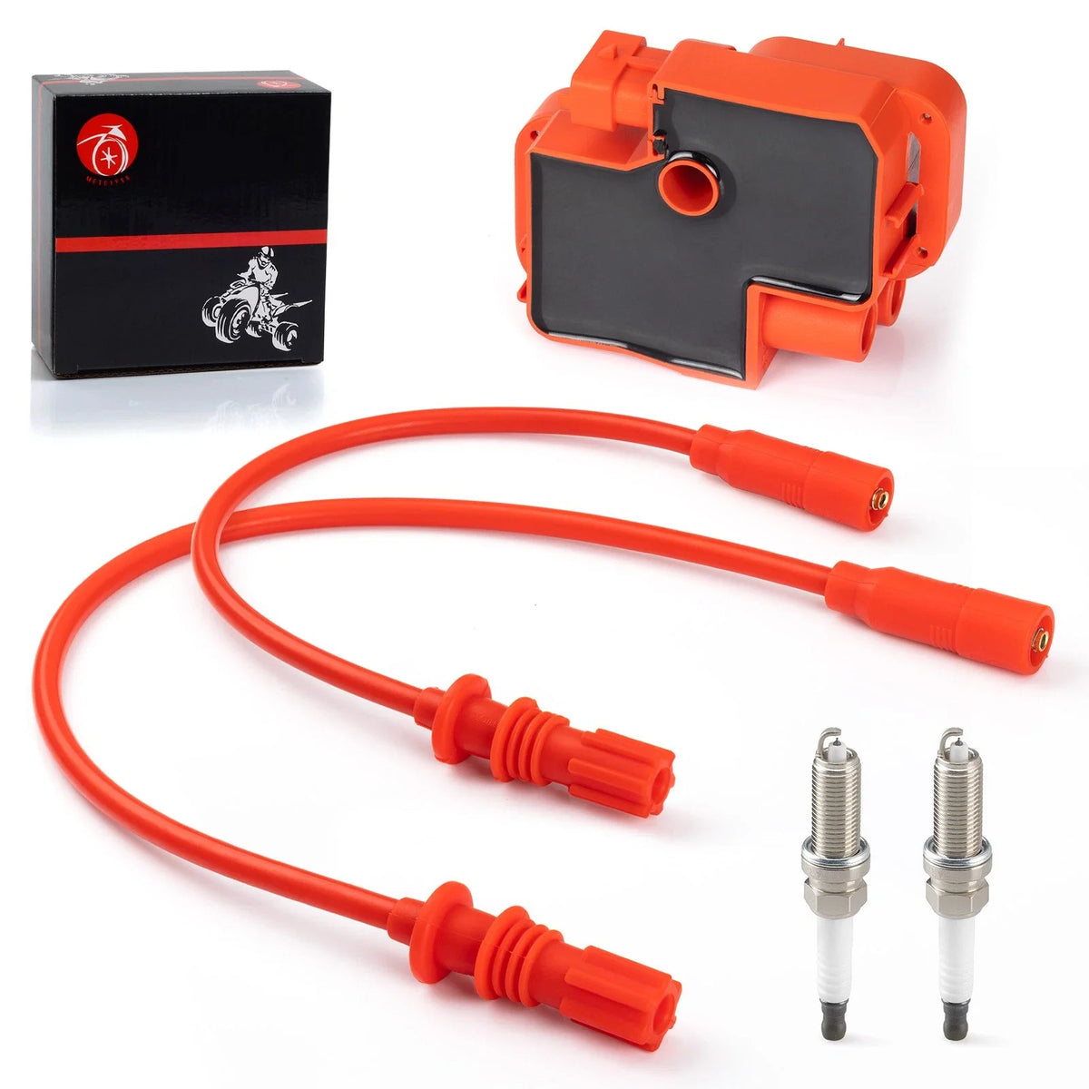 Ignition Coil with Spark Plug Set for Polaris Scrambler 1000 / Sportsman 1000