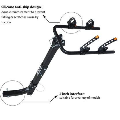 2 Bike Rack Bicycle Carrier for Car Truck SUV (Hitch Mount, 2" Receiver)