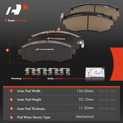 Ceramic Brake Pads Set of 4 for Nissan Sentra 2000-2006