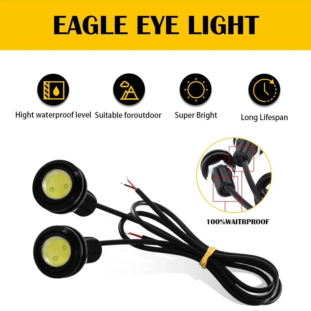 10x Eagle Eye LED Fog Daytime Running Lights for Car (Universal)