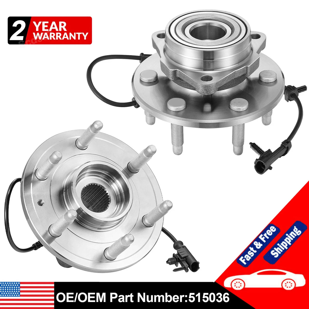 4WD Front Wheel Bearing Hub for Chevy Silverado GMC Sierra (1999–2006)