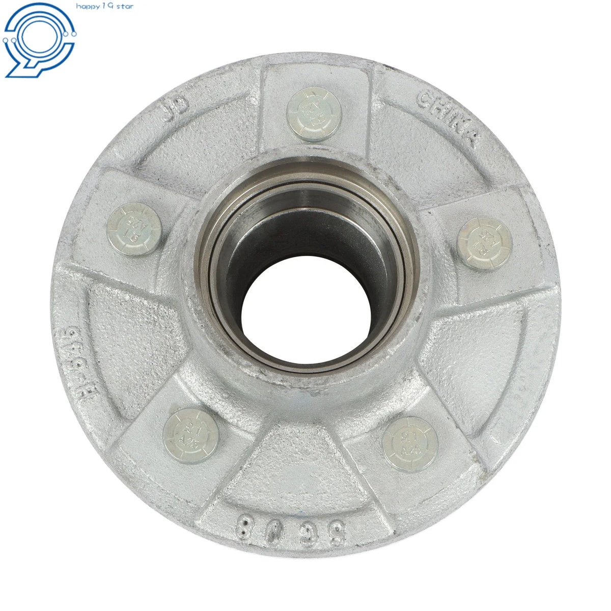 3500 lbs Spindle Trailer Hub for 5 on 4.5" Axles (Galvanized)