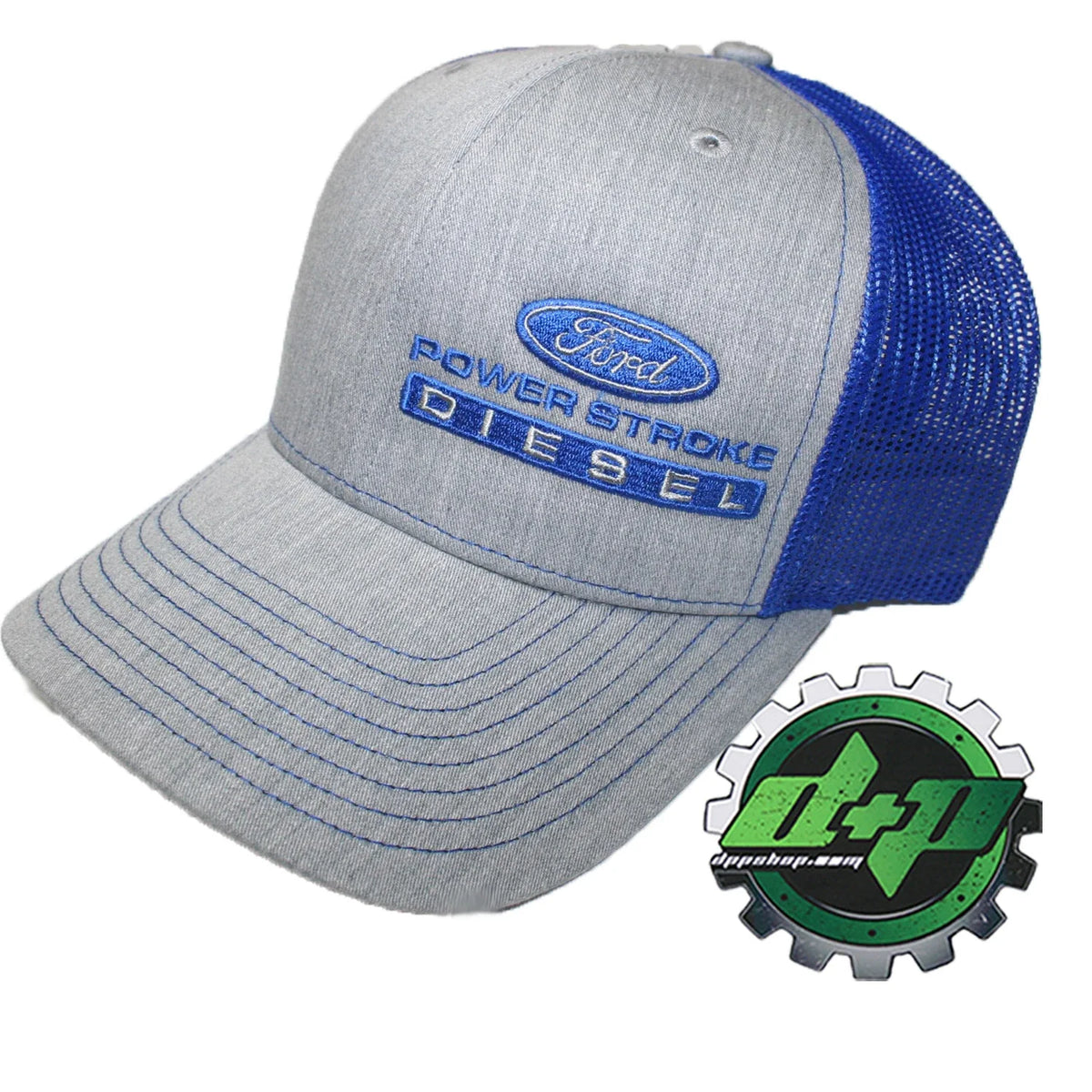Gray Denim Blue Mesh Hat - Richardson 112 for Ford Powerstroke Truck