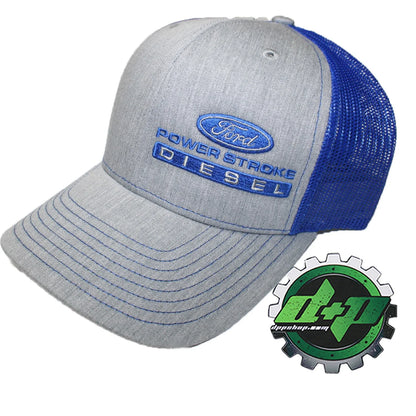 Gray Denim Blue Mesh Hat - Richardson 112 for Ford Powerstroke Truck