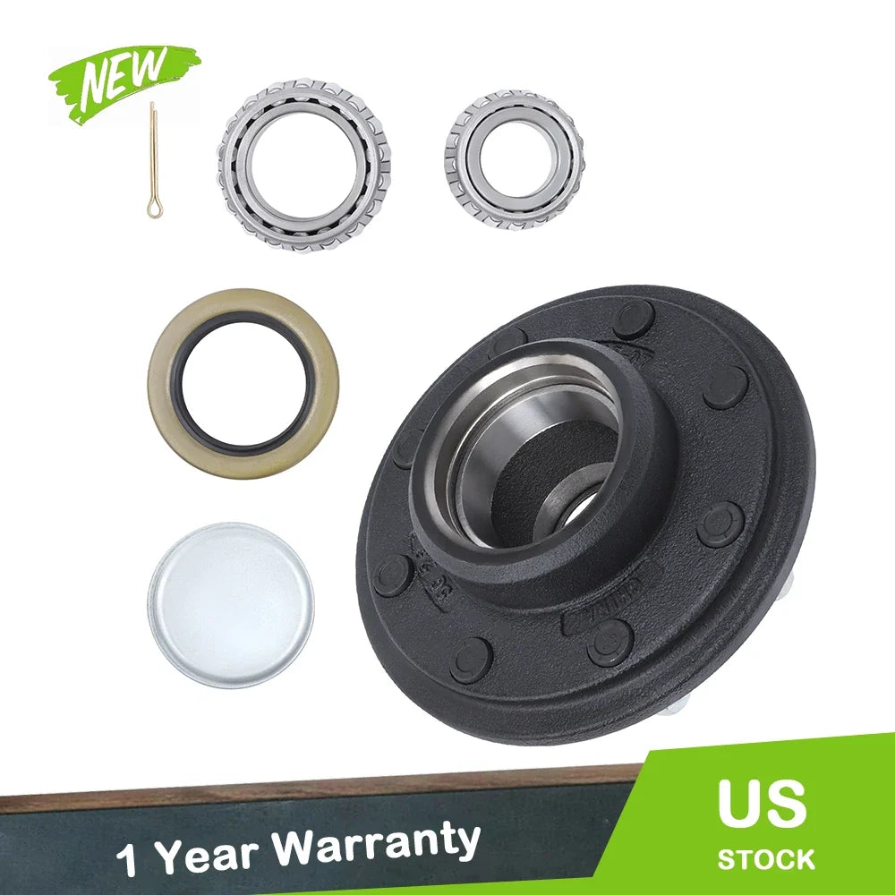 Set of 4 8-Lug 6.5" Trailer Wheel Hub Kit