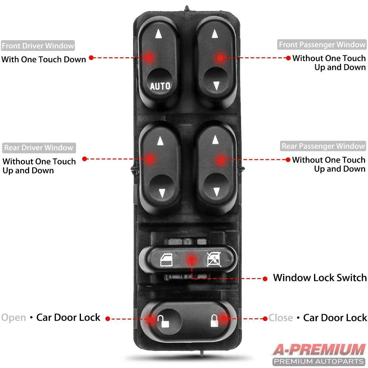 Front Left Window Switch for Ford Escape, Mazda Tribute (2002–2007)