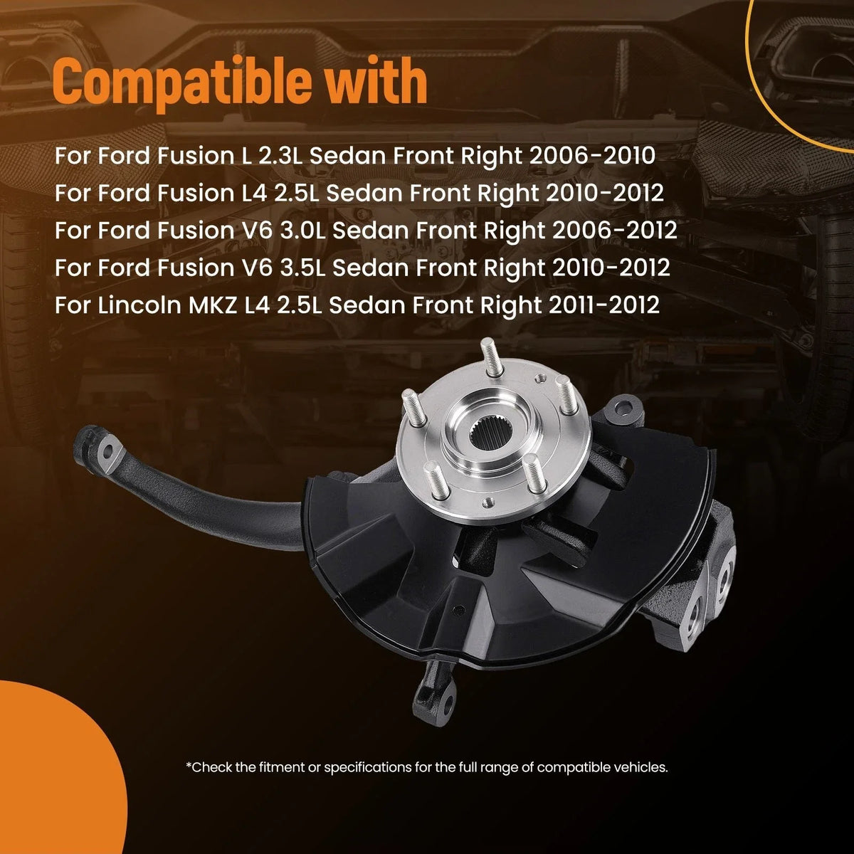 Front Right Steering Knuckle Assembly for Ford Fusion (2006–2012) 698-408