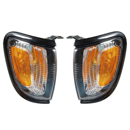 Pair Black Borders Corner Turn Signals for Toyota Tacoma (2001–2004)