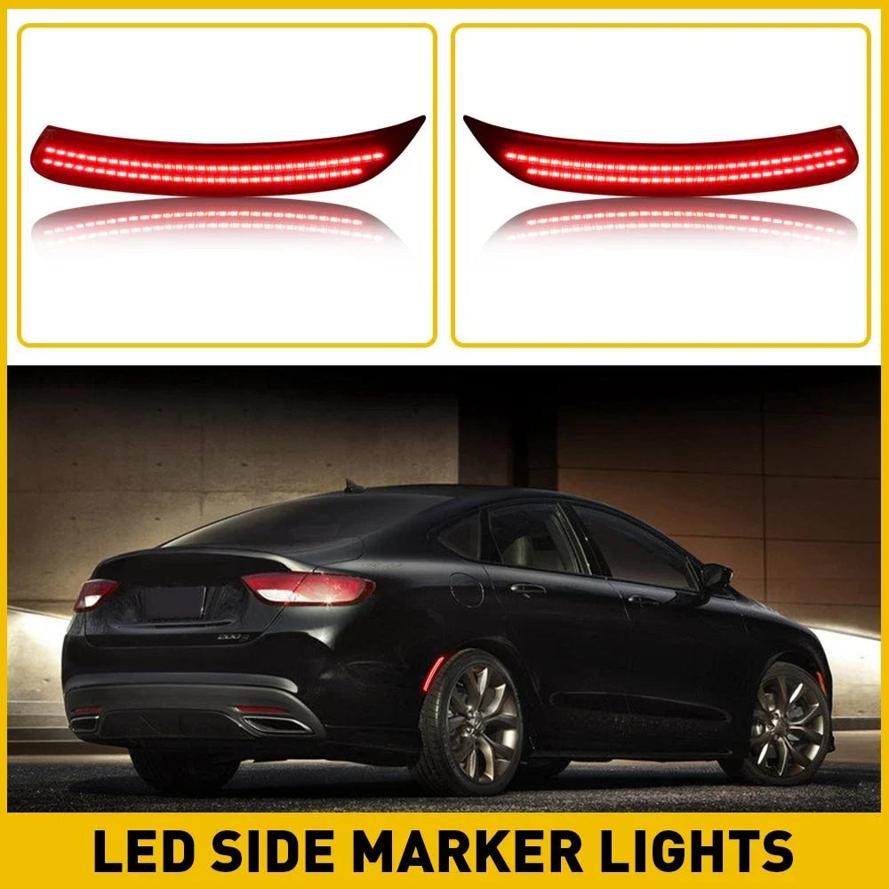 Set of 2 Amber LED Side Corner Marker Indicator Lights for Chrysler 200 (2011–2014)