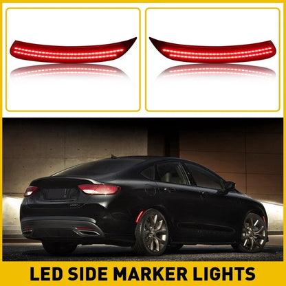 Set of 2 Amber LED Side Corner Marker Indicator Lights for Chrysler 200 (2011–2014)