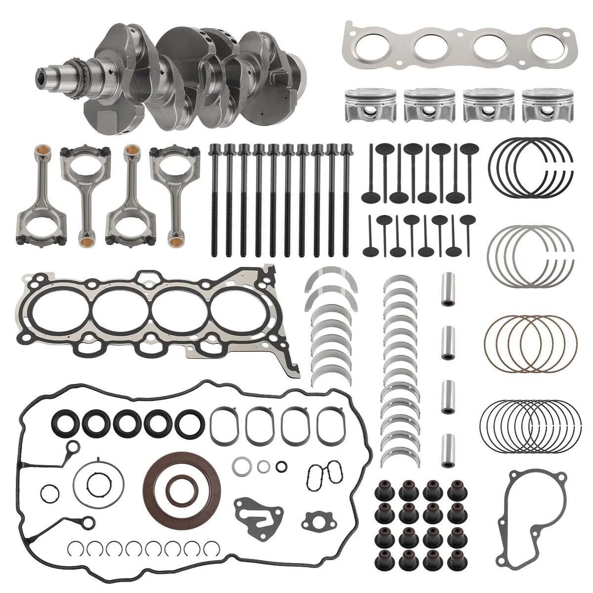 Engine Overhaul Rebuild Kit with Crankshaft & 4X ConRods for Hyundai KIA