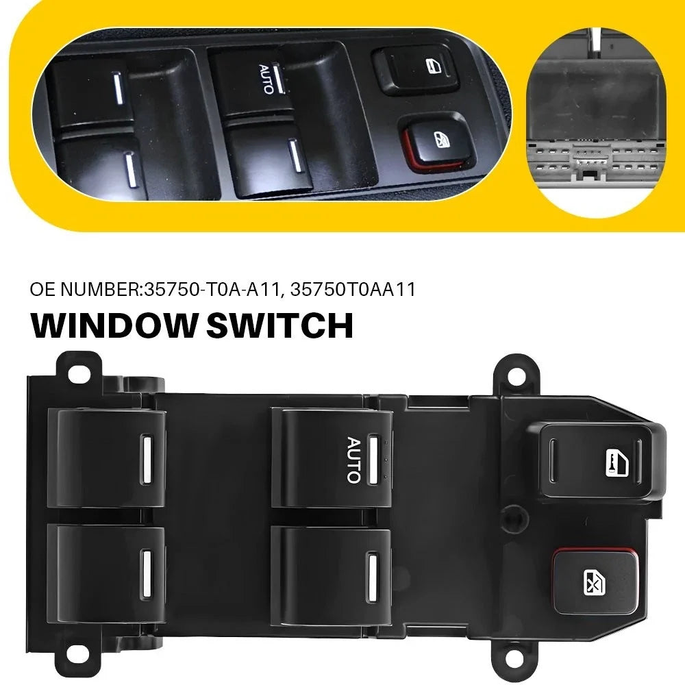 Power Window Door Switch Master for Honda Fit (2009–2014) Front Left