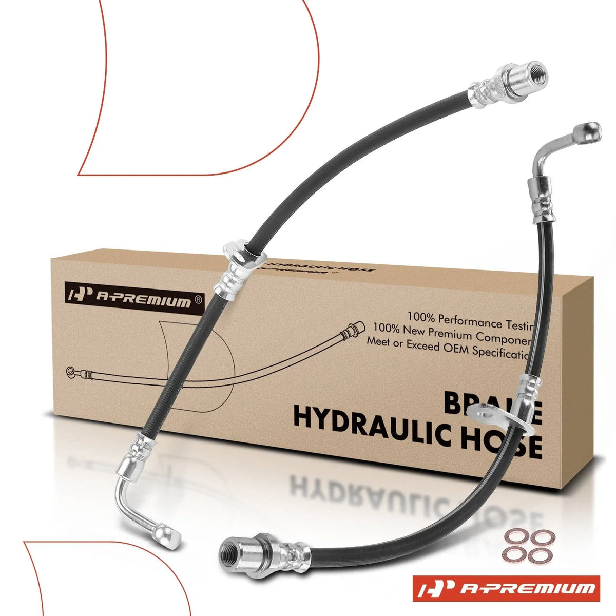 2X Rear Brake Hydraulic Hose for Subaru Impreza (2008)