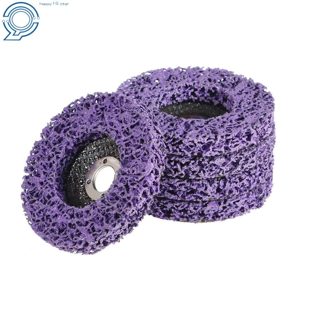 Angle Grinder 4" Poly Strip Disc Wheels - Set of 5, 45 Grit