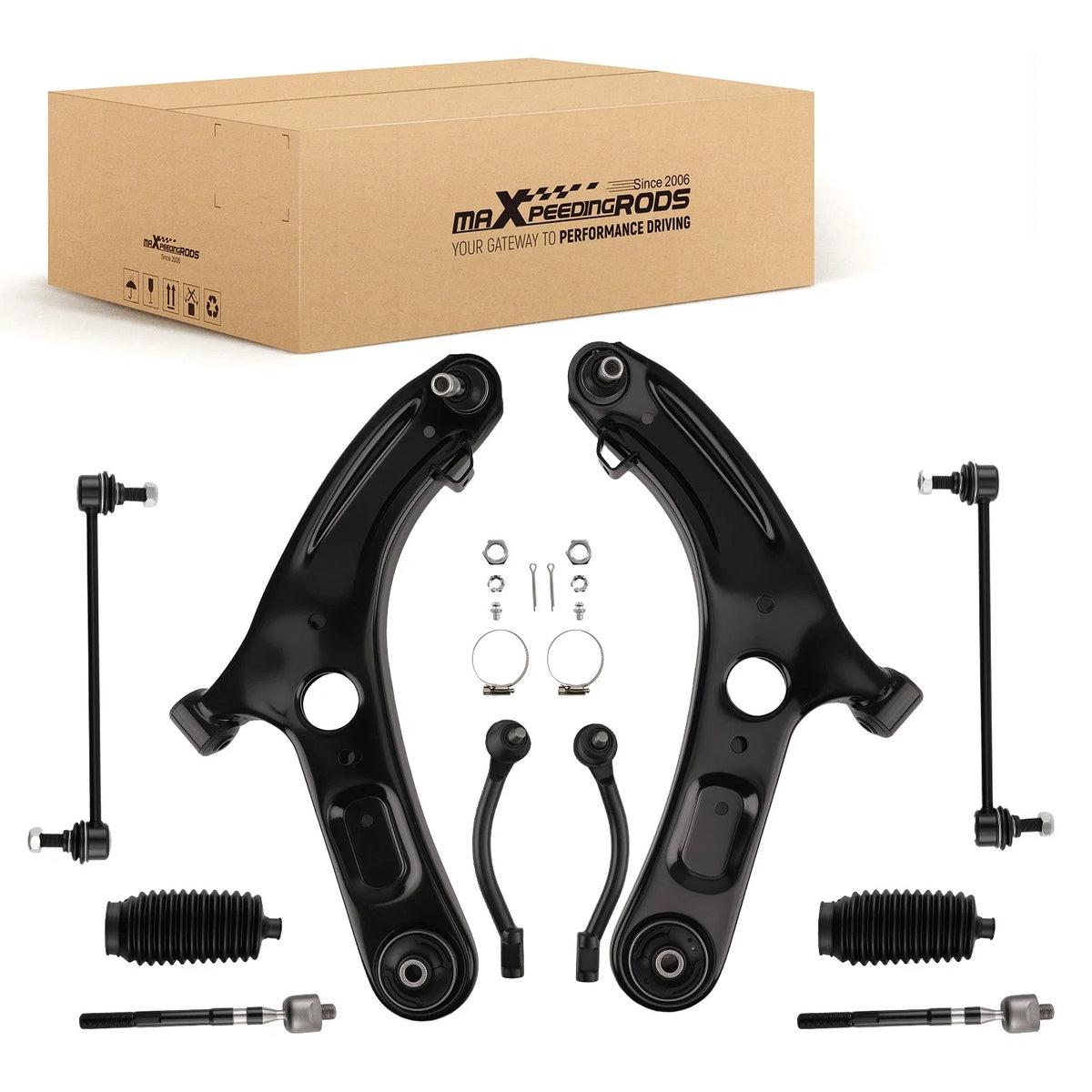 10PCS Front Lower Control Arm Sway Bar Tie Rod Kit for Hyundai Elantra (2011–2017)
