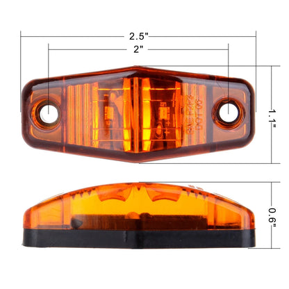 Trailer Turn Signal Light Set - 2X 6" Red Tail Stop + Side Marker