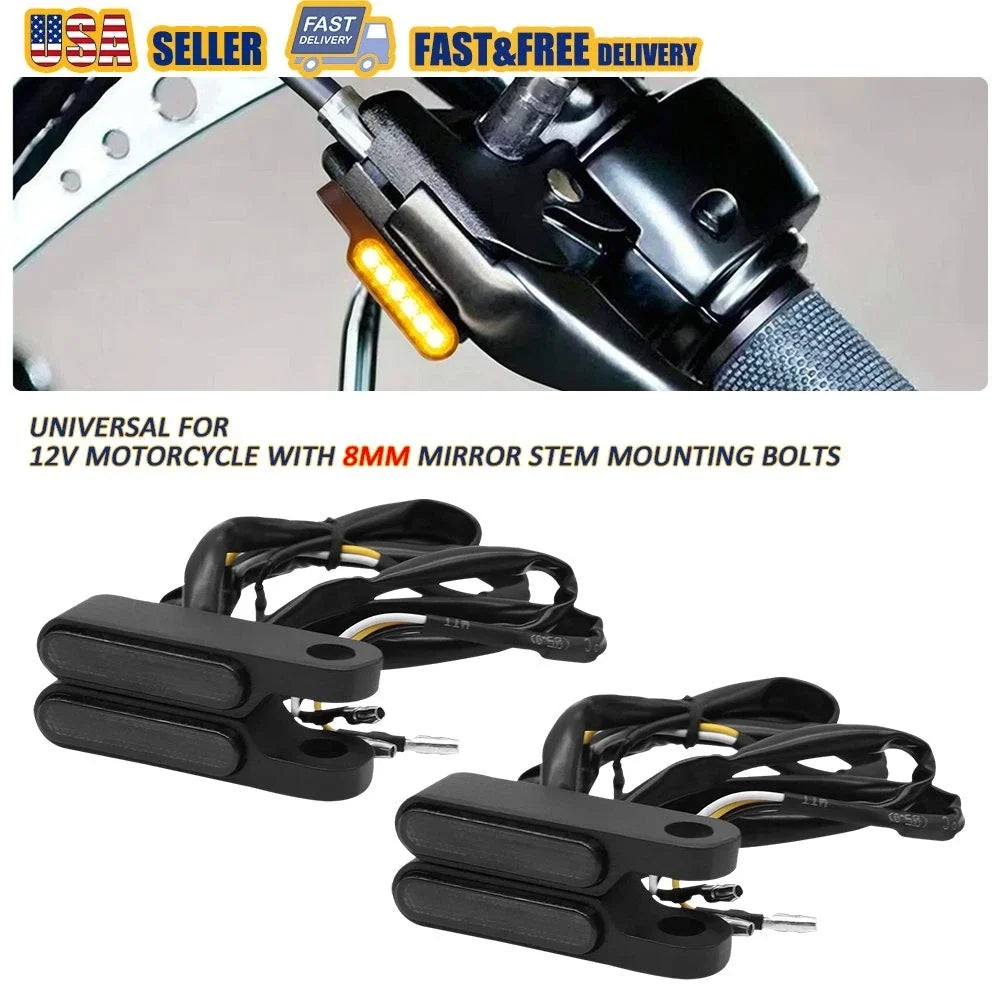 4X LED Turn Signal Blinker Lights for Harley Dyna