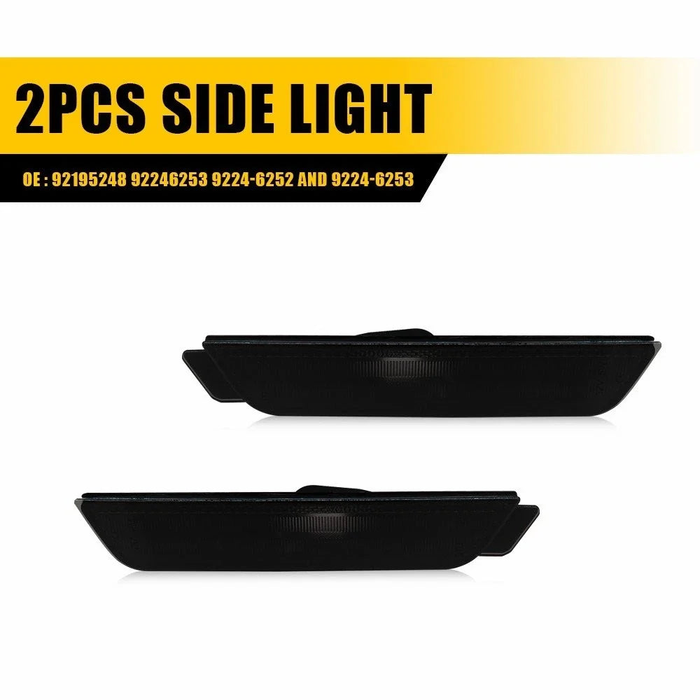 2X Smoked Lens Rear Side Marker Lights for Chevrolet Camaro (2010–2015)