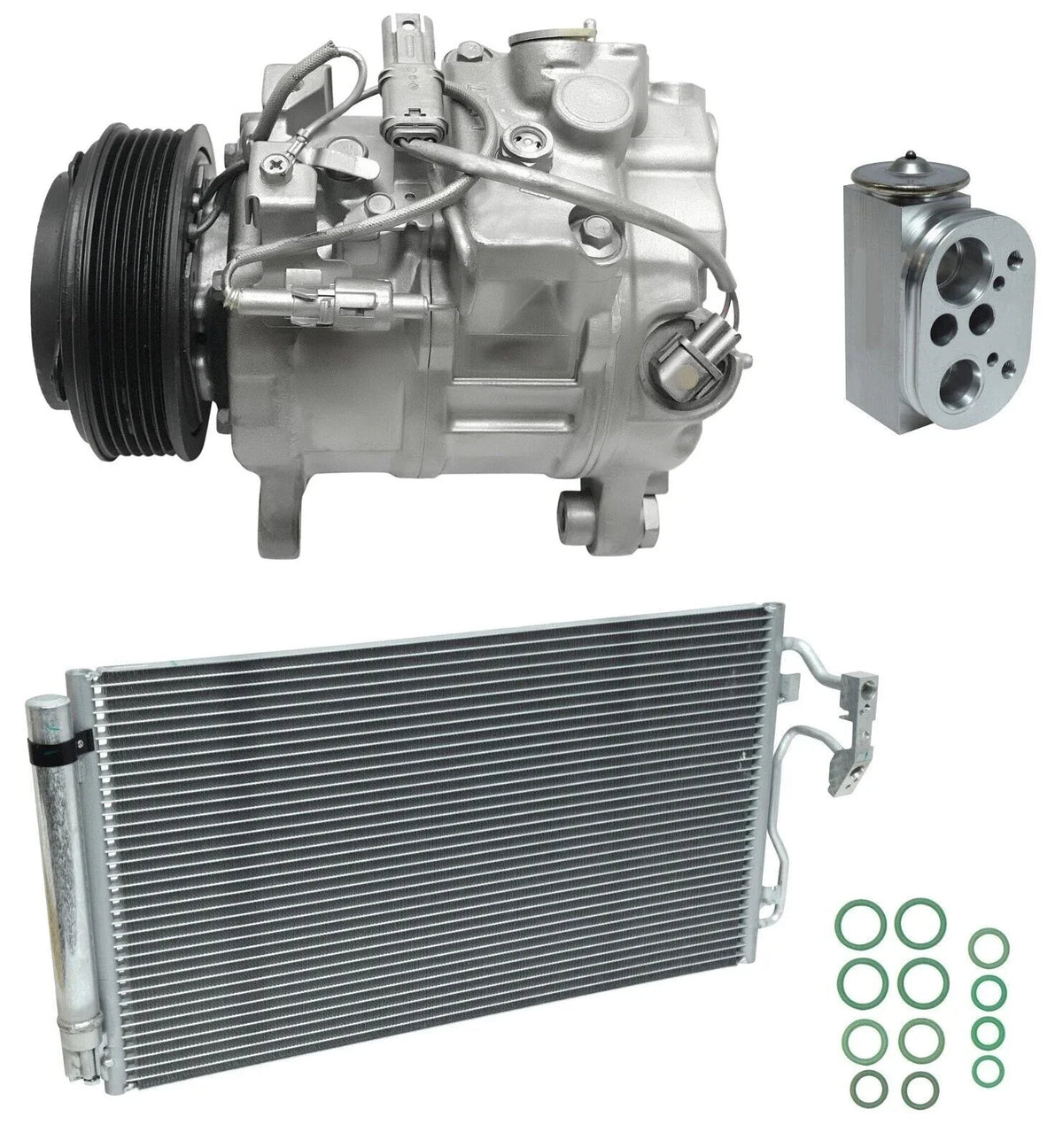 AC Compressor Kit With Condenser Replacement for BMW 328i 2012–2015