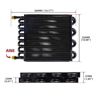 Electra-Cool Tube & Fin Cooler 16" for Pass 15300 - 8AN AN8 Compatible