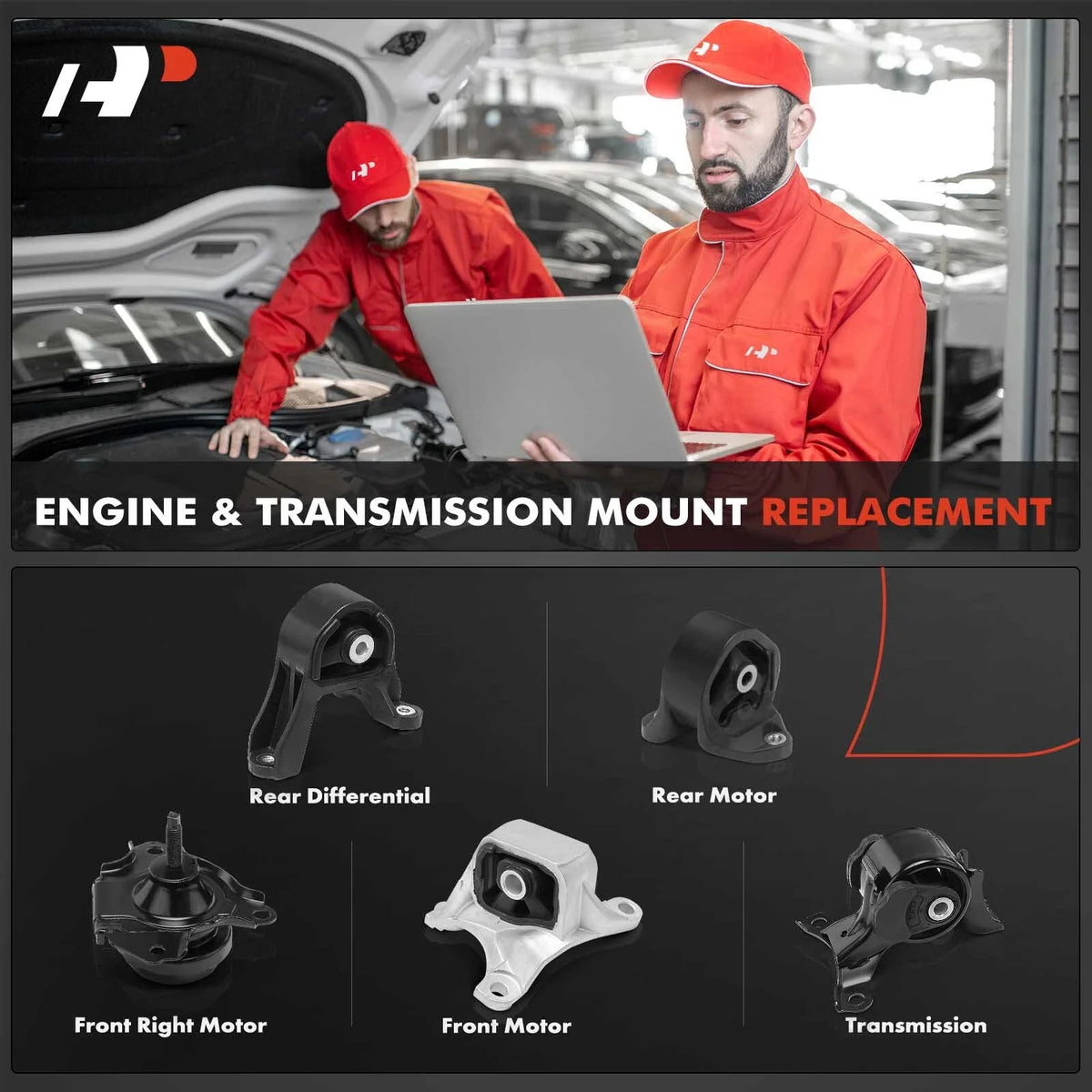 Set of 5 Engine & Transmission Mounts for 2003-2006 Honda Element