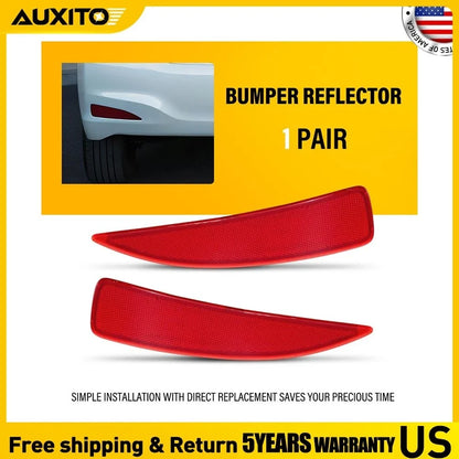 2X Rear Reflector Lamp Assembly Red for 2012-2014 Toyota Yaris