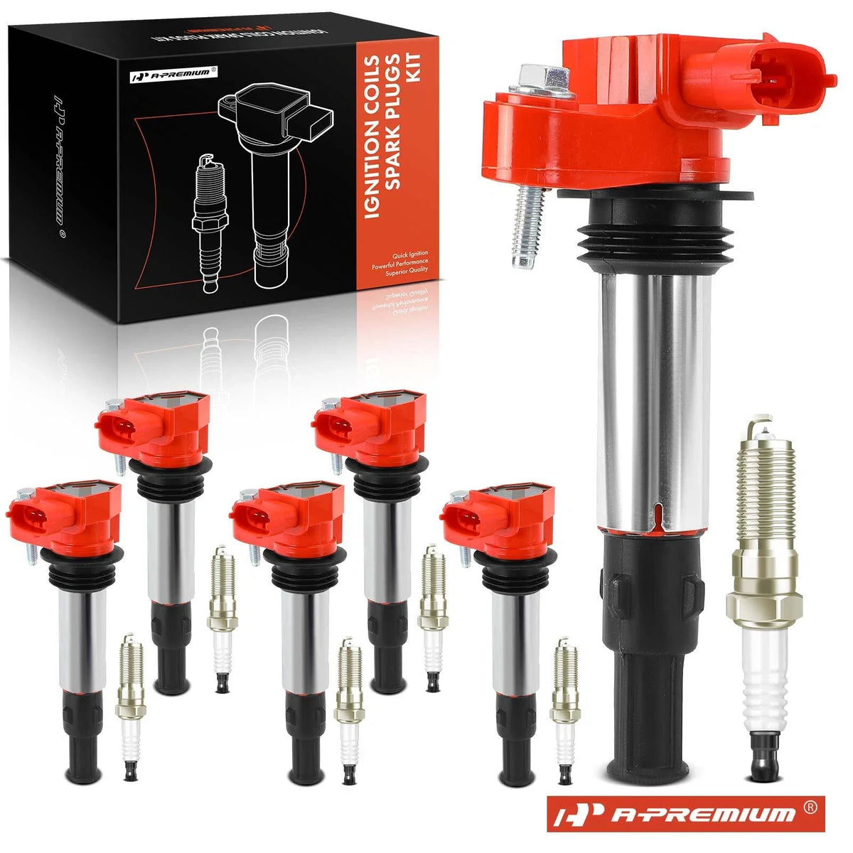 Set of 6 Ignition Coils & 6 Spark Plugs for Chevy Buick