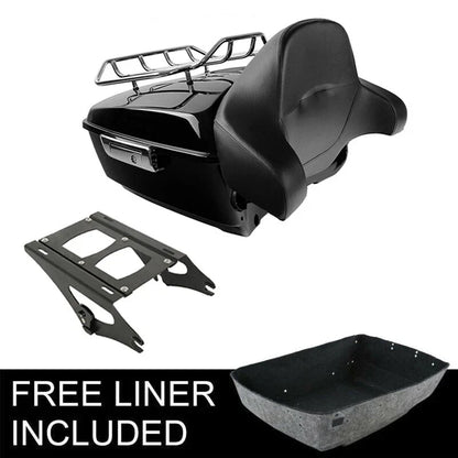 Trunk Mount Rack with Backrest Pad for Harley Road Glide 2014-2026