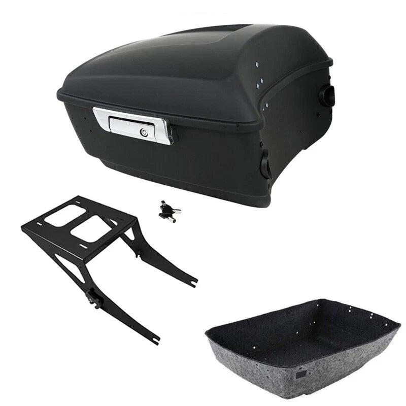 Matte Black 2-Up Trunk Mount Rack for Harley Fatboy (2008–2017)