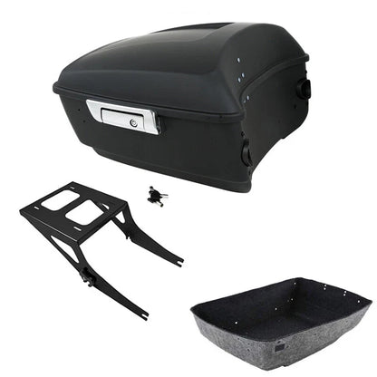 Matte Black 2-Up Trunk Mount Rack for Harley Fatboy (2008–2017)