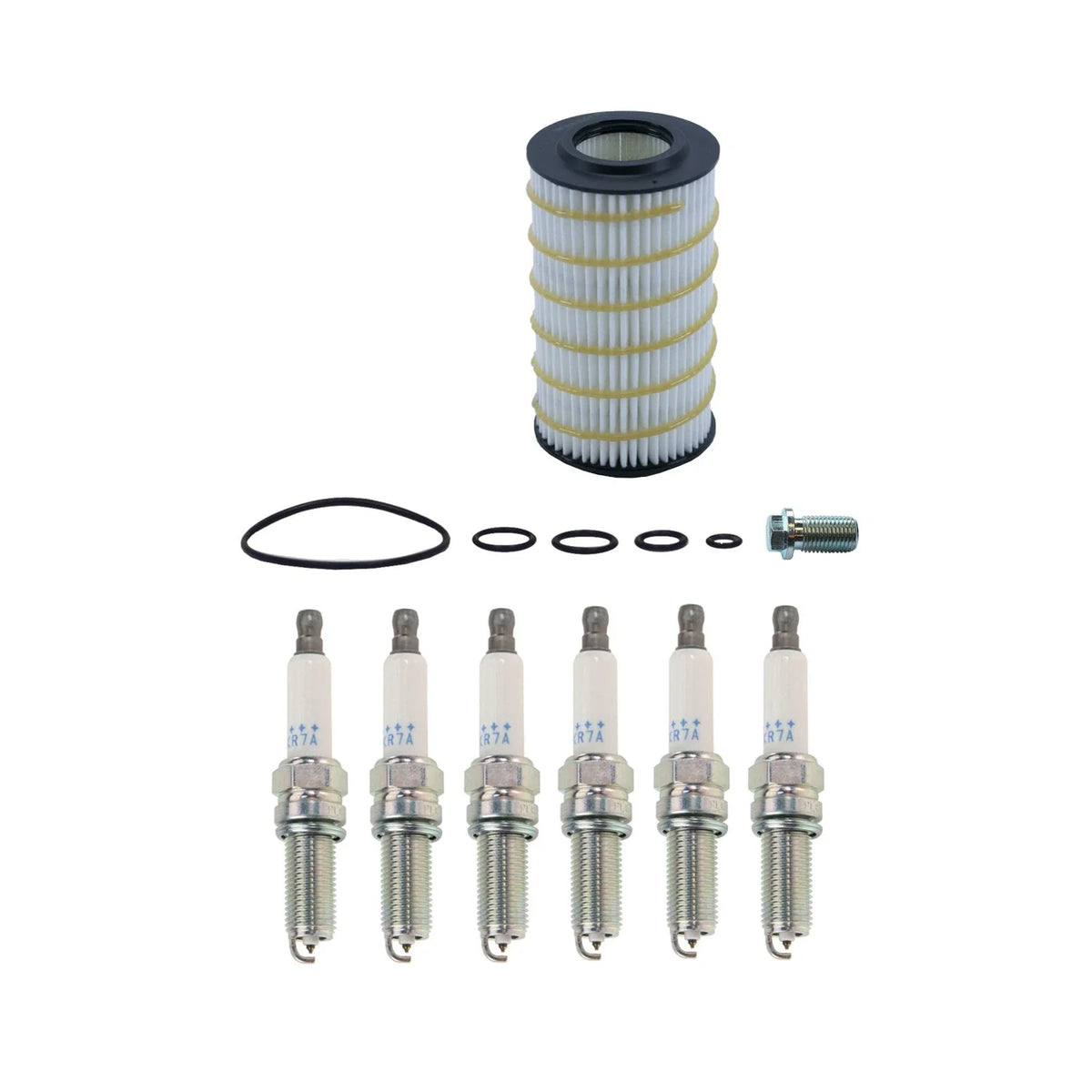 Wix Engine Oil Filter & NGK 6 Laser Platinum Spark Plugs for W204 C300 (2008–2015)
