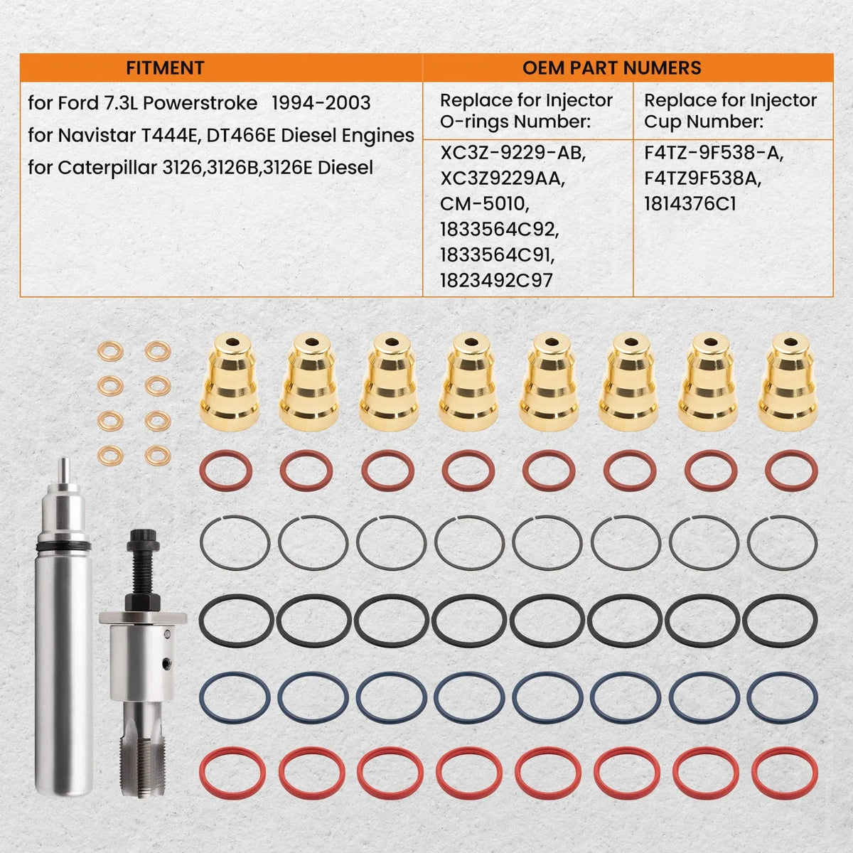 Fuel Injector Sleeves Remover Installer Tool for Ford F250 F350 (1994–2003)