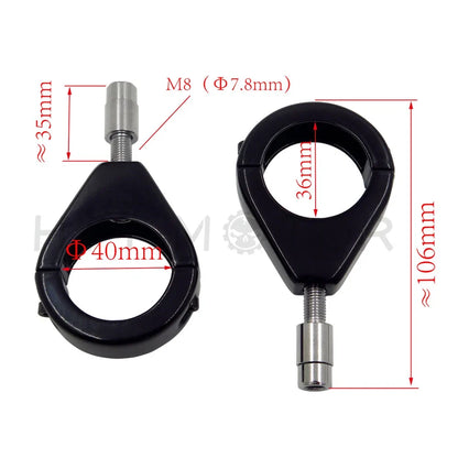 Indicator Light Fork Relocation Bracket Clamps for Harley Motorcycles