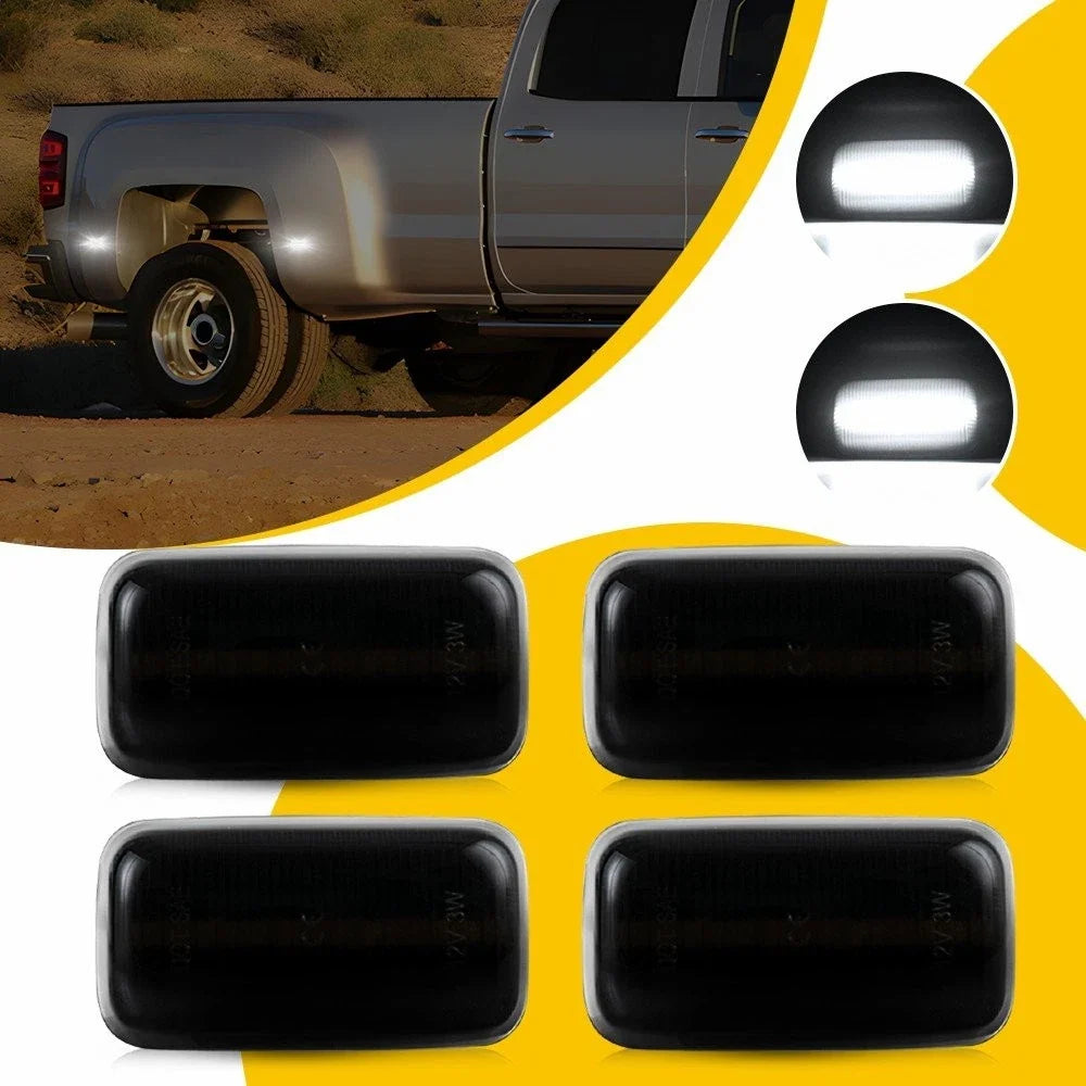 Smoked Side Marker Lights for Chevrolet Silverado 2015 to 2023