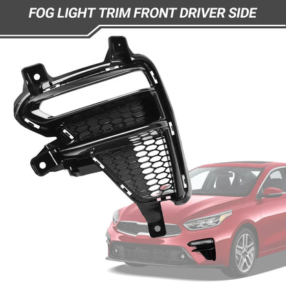 Front Outer Grille Fog Light Trim for Kia Forte 2019–2021 Left Side