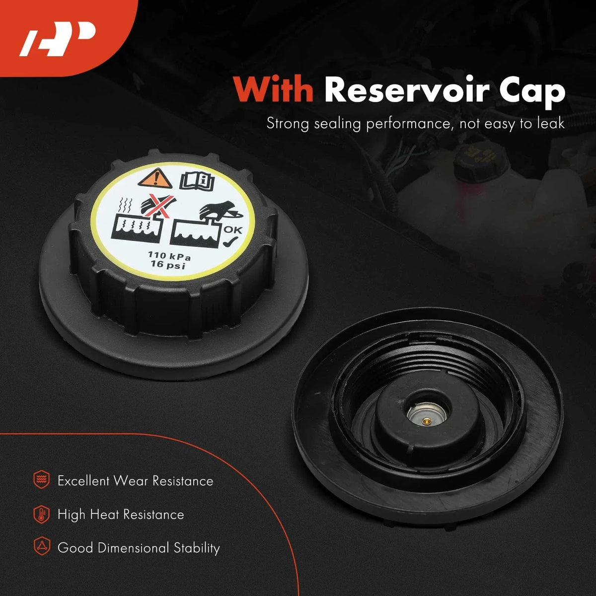 Front Coolant Reservoir with Cap for Ford Flex 2009 to 2019