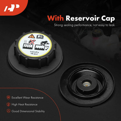 Front Coolant Reservoir with Cap for Ford Flex 2009 to 2019