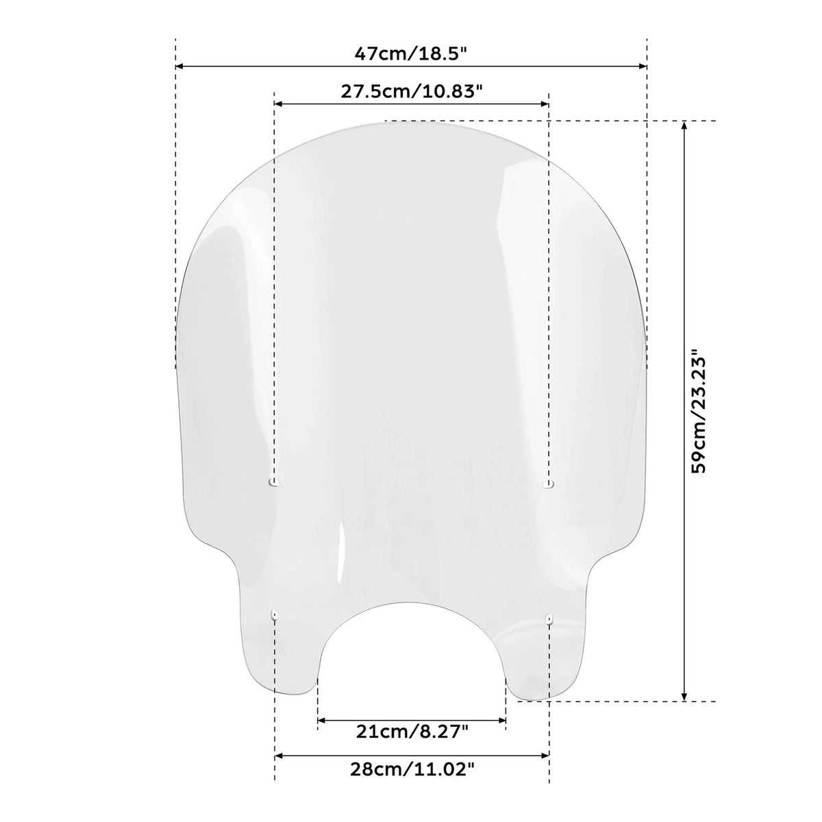 39mm Forks Windshield for Dyna & Sportster XL 883 1200 (2004-2023)
