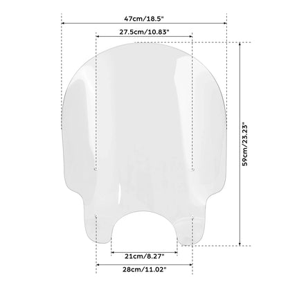 39mm Forks Windshield for Dyna & Sportster XL 883 1200 (2004-2023)