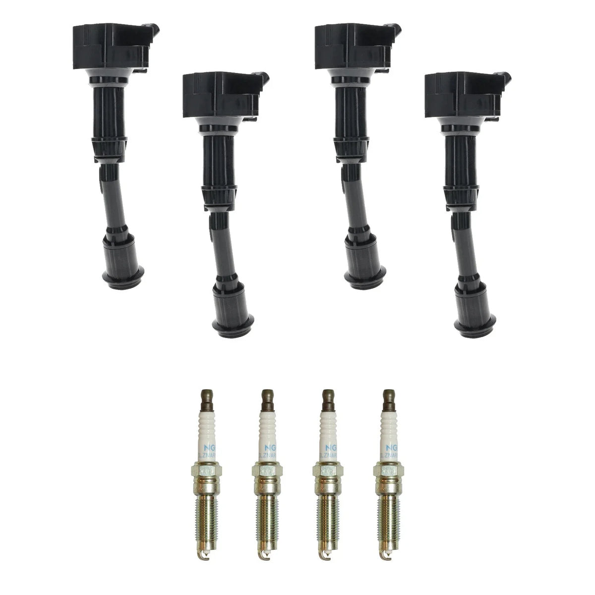 Set of 4 Ignition Coils & NGK Iridium Spark Plugs for Ford Escape (2013–2019)