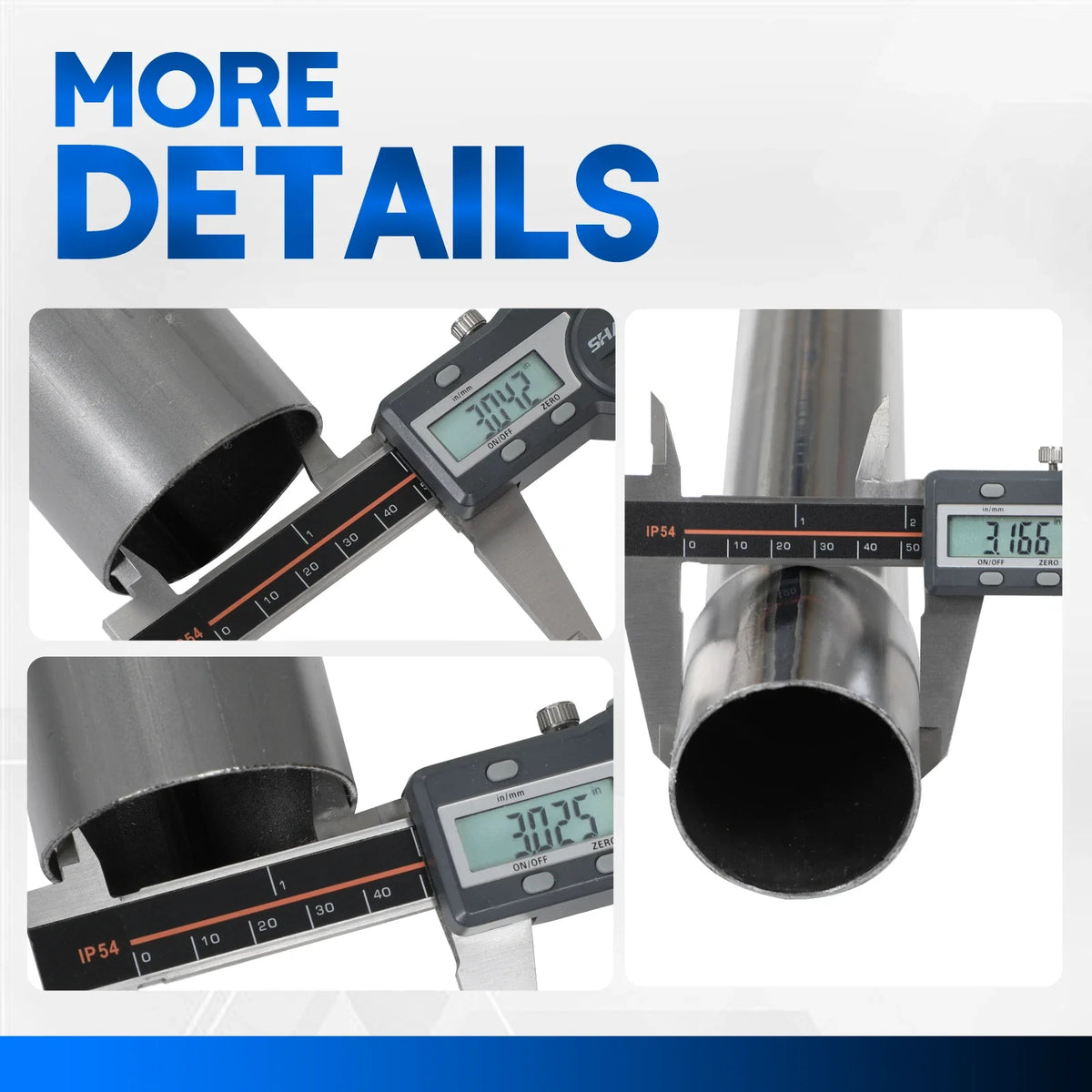 16Pcs Exhaust System Kit with Mufflers & Clamps for Hot Rod