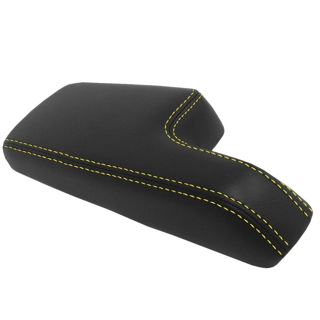 Center Console Armrest Cover for Honda Fit (2015–2019) Yellow Stitch