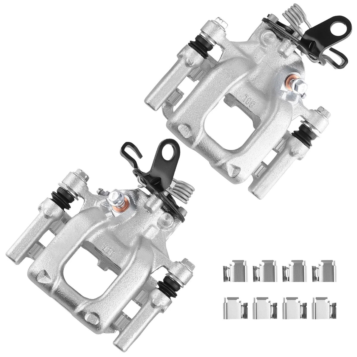 Pair Rear Brake Calipers w/Bracket for Audi A3 Quattro VW Golf Passat Jetta (2005–2013)