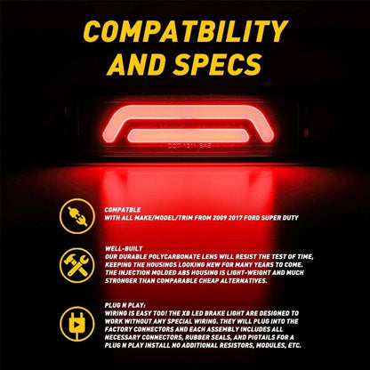 3rd Brake Light with 3D LED Bar for Ford Super Duty (1999-2016)