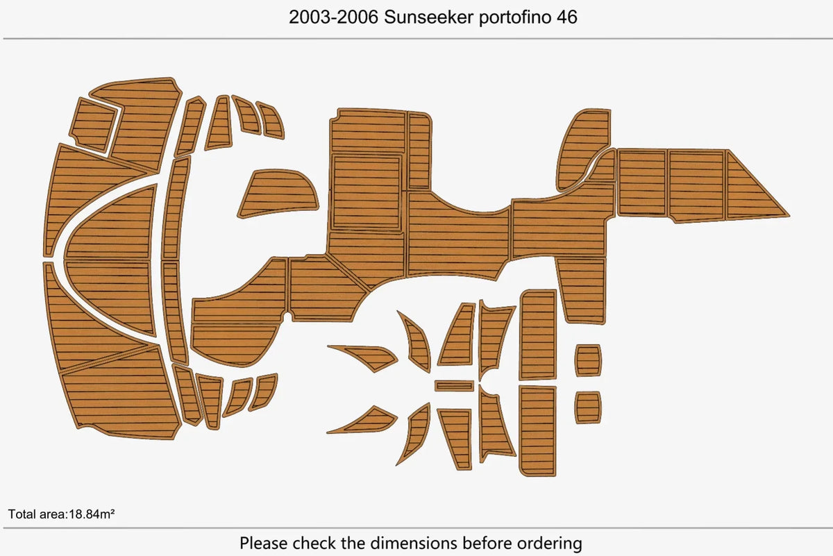 EVA Foam Pad Flooring Mat for Sunseeker Portofino 46 (2004)
