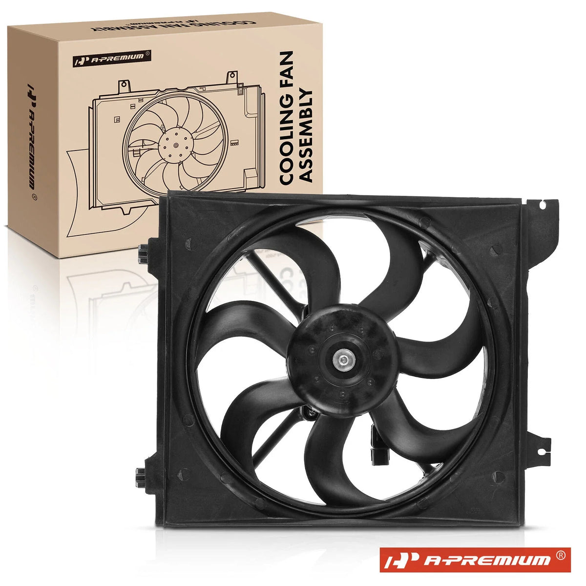 Cooling Fan Assembly with Shroud for Kia Rio (2006–2007)