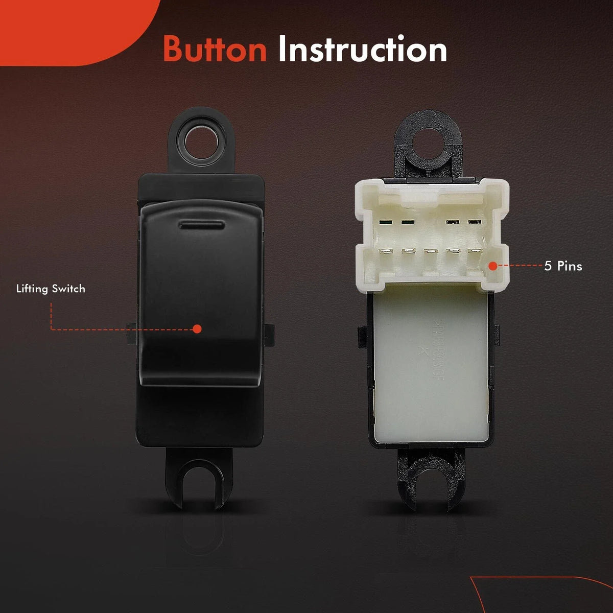 Power Window Switch for Nissan Rogue 2008 to 2015