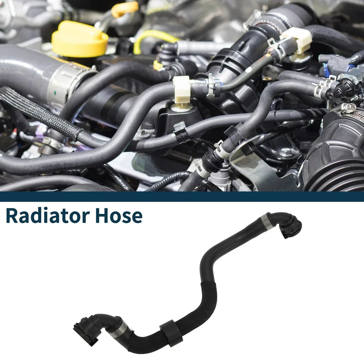 Black Heater Hose Replacement - Radiator Hose for BMW X5 (2010-2010)