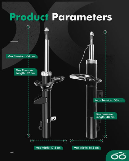 Complete Shocks and Struts Set for Ford Taurus (1996-2007)